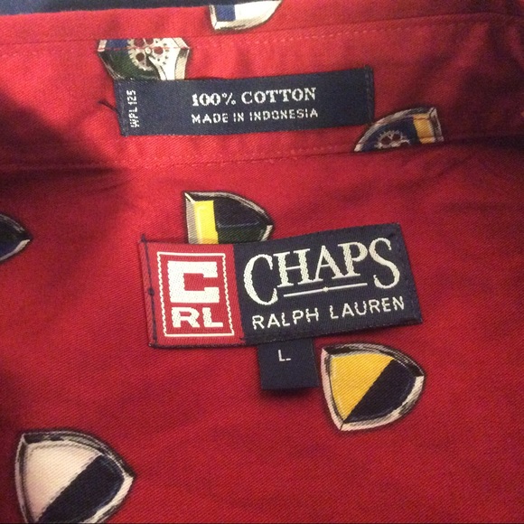 Mens Ralph Lauren CHAPS cotton shirt size large - Picture 7 of 8